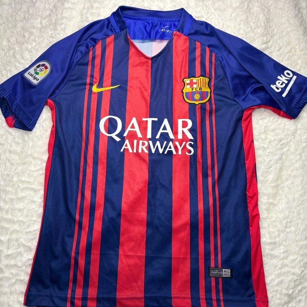 Nike Barcelona Blue and Red Striped Jersey